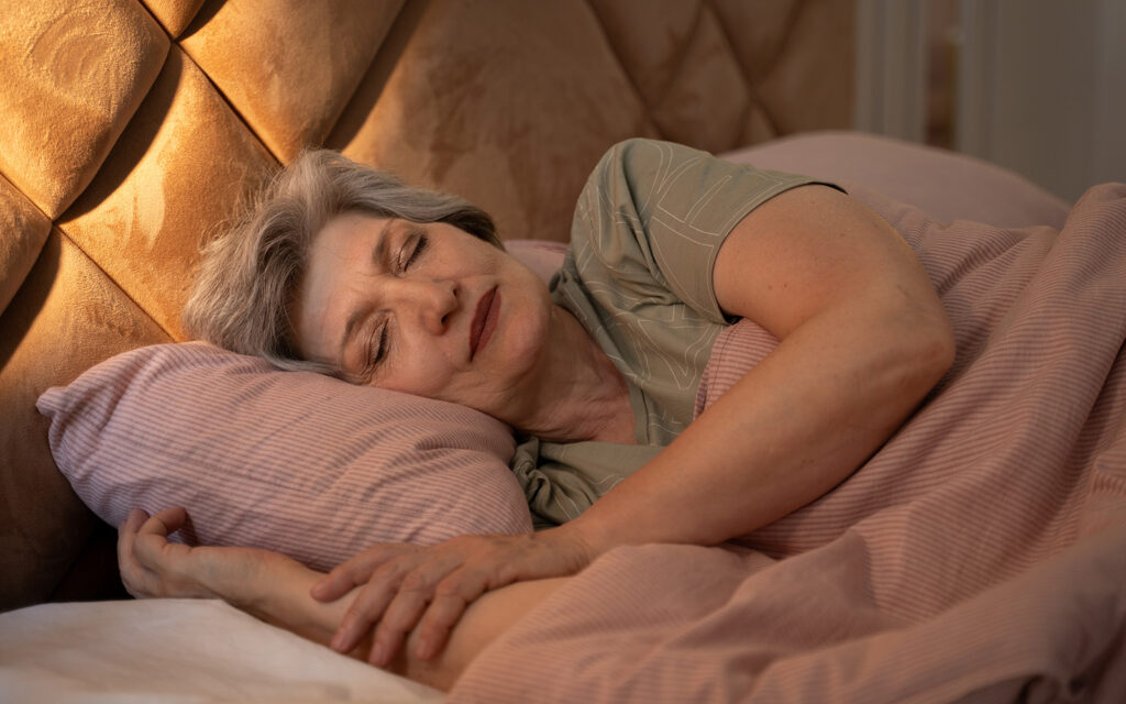 Elderly woman sleeping
